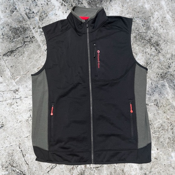 Vineyard Vines Other - NWOT Vineyard Vines grid fleece vest Jet Black men’s size MEDIUM
